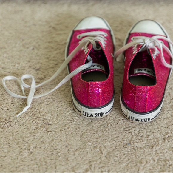 hot pink glitter converse shoes